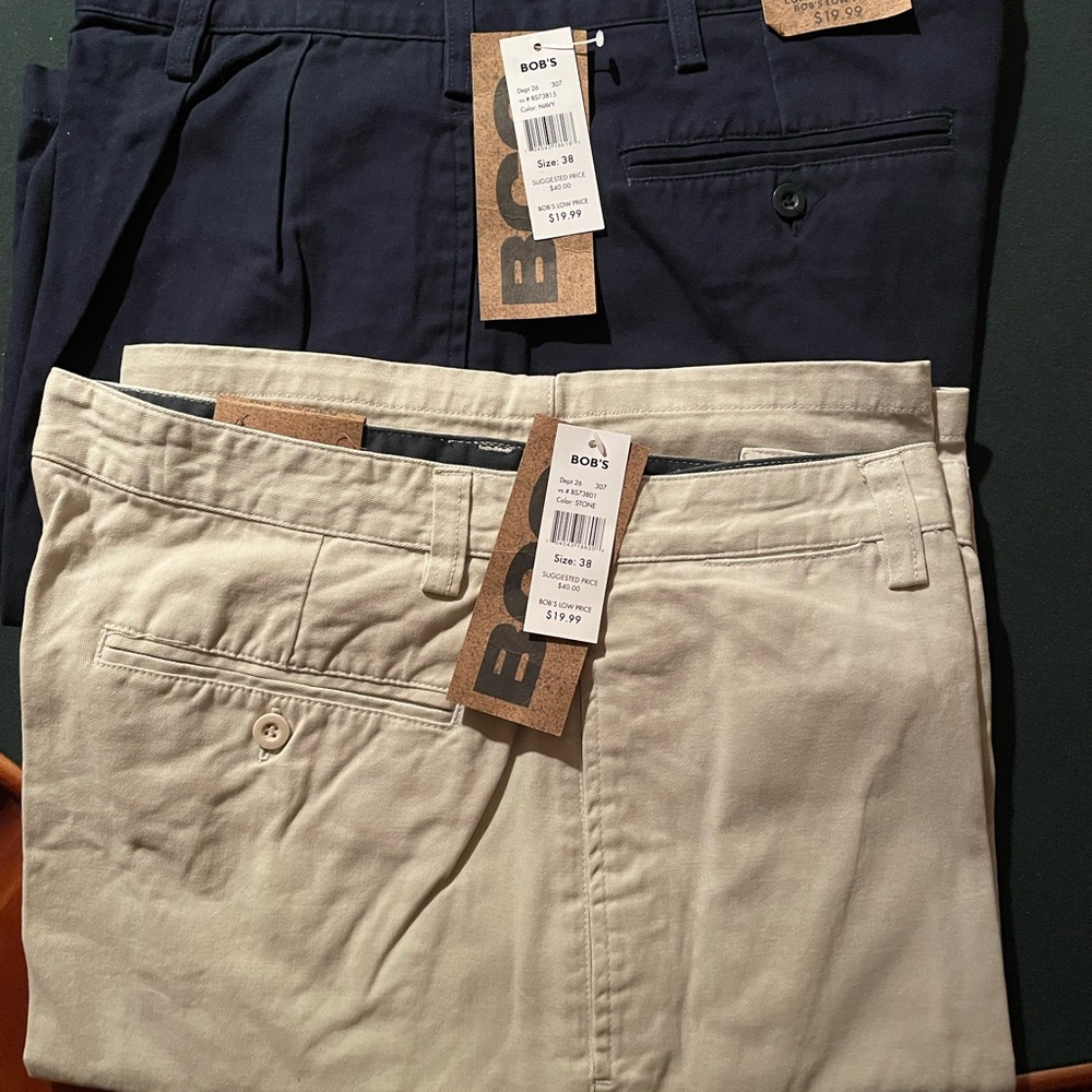 NWT Men's Navy and Beige Shorts